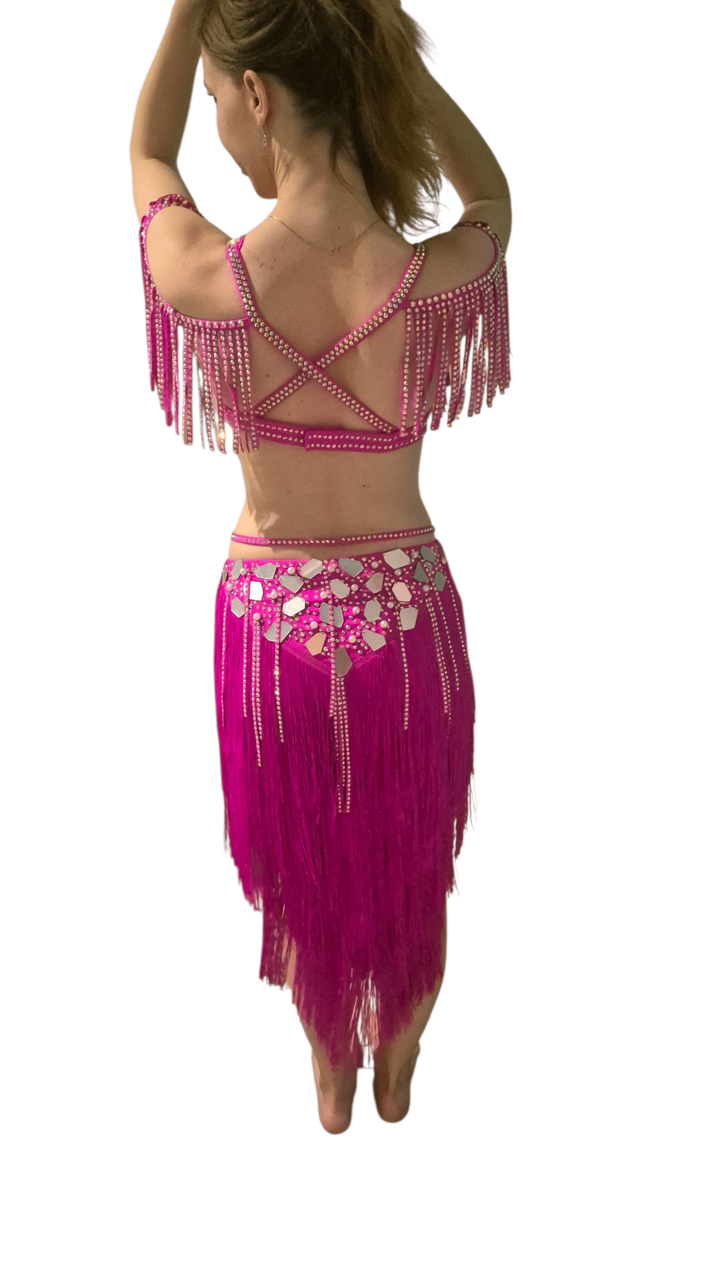 חליפה ורודה מדהימה 2 חלקים – תמונה 3