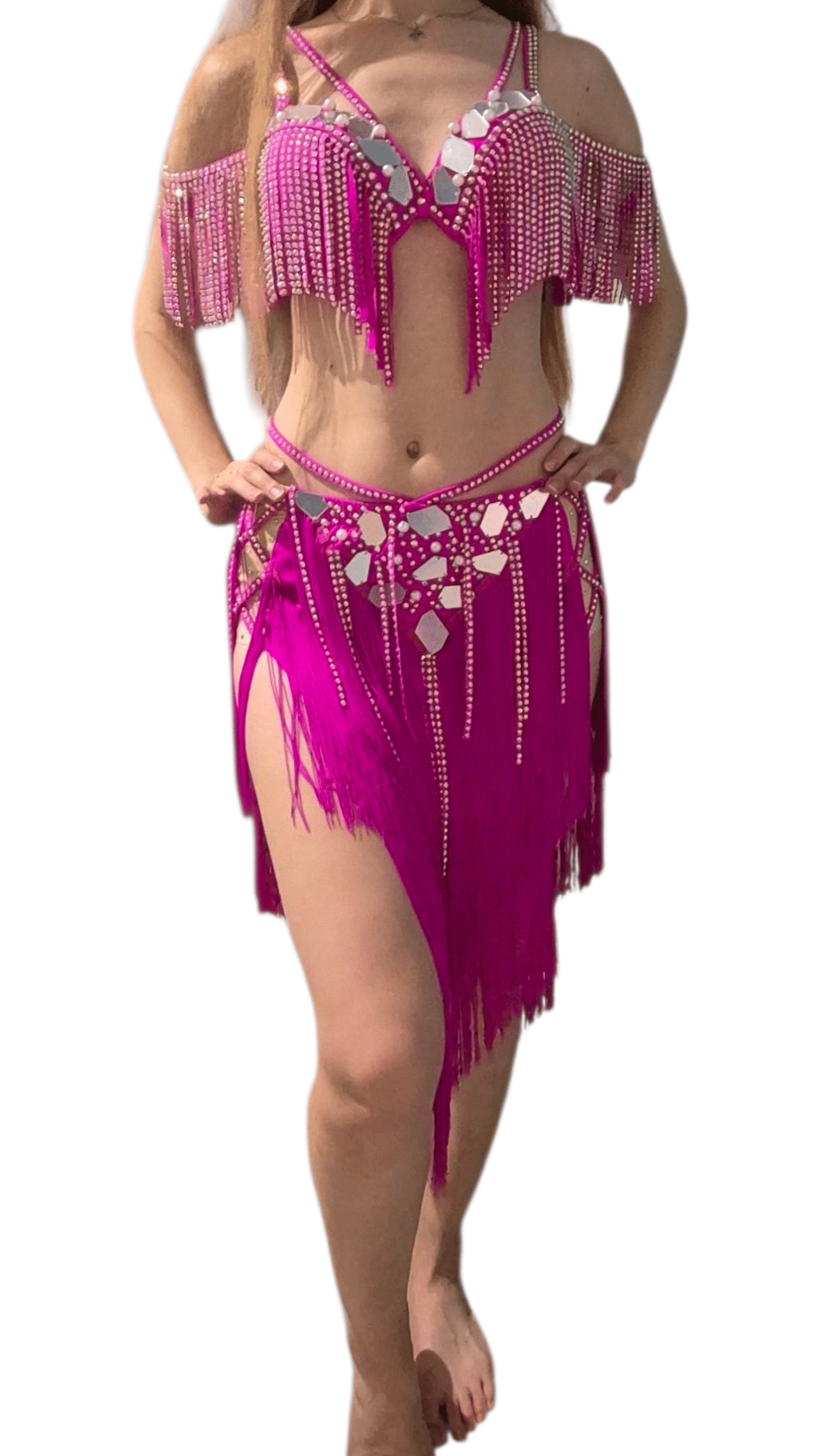 חליפה ורודה מדהימה 2 חלקים